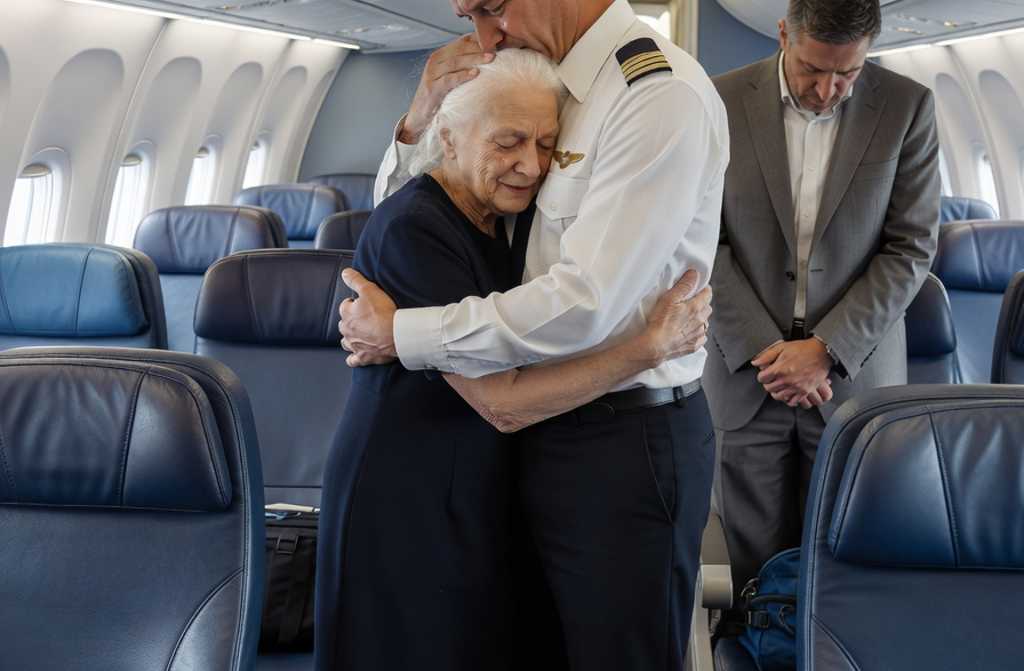 A tense atmosphere gripped the business class. The passengers cast hostile glances at the elderly woman as she sat down in her seat. But the airplane captain still turned to her at the end of the flight.