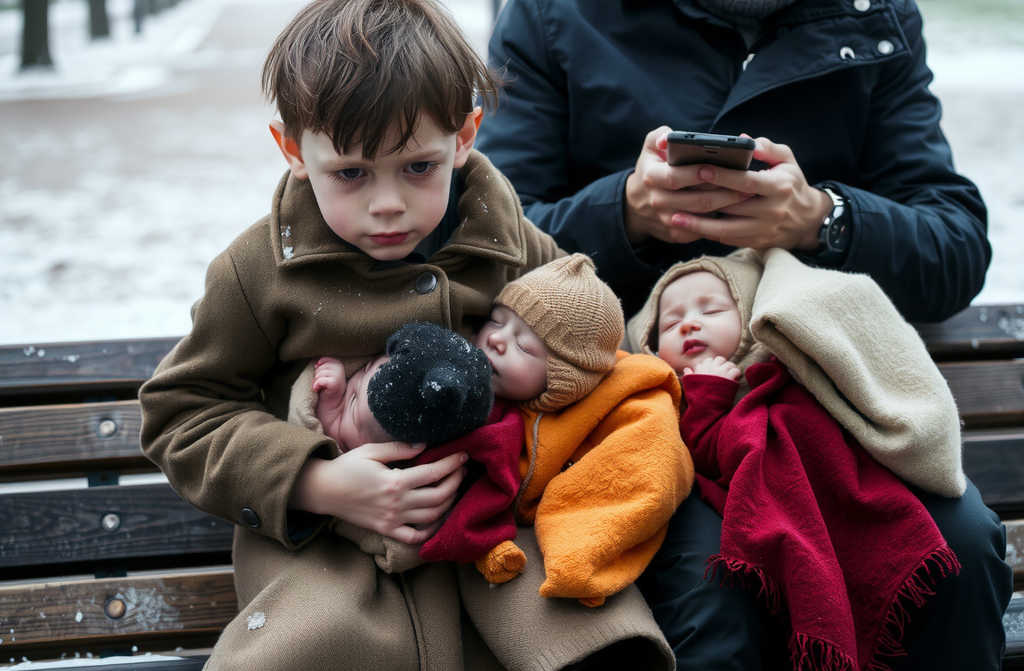 A wealthy tycoon pulls over in a snowy blizzard; the ragged child’s bundle leaves him stunned and chilled…